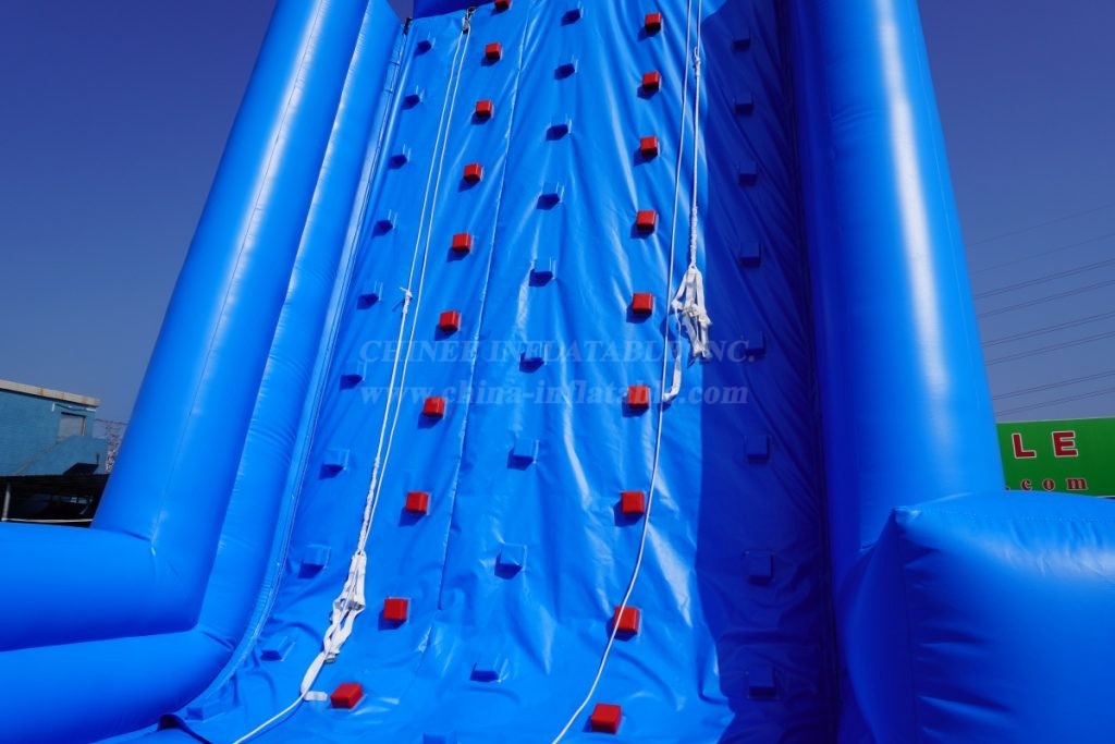 T11-1114 Blue Inflatable Climbing Wall