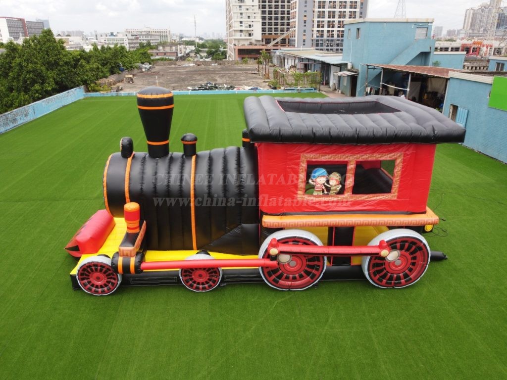 T6-872 Train shape inflatable playground