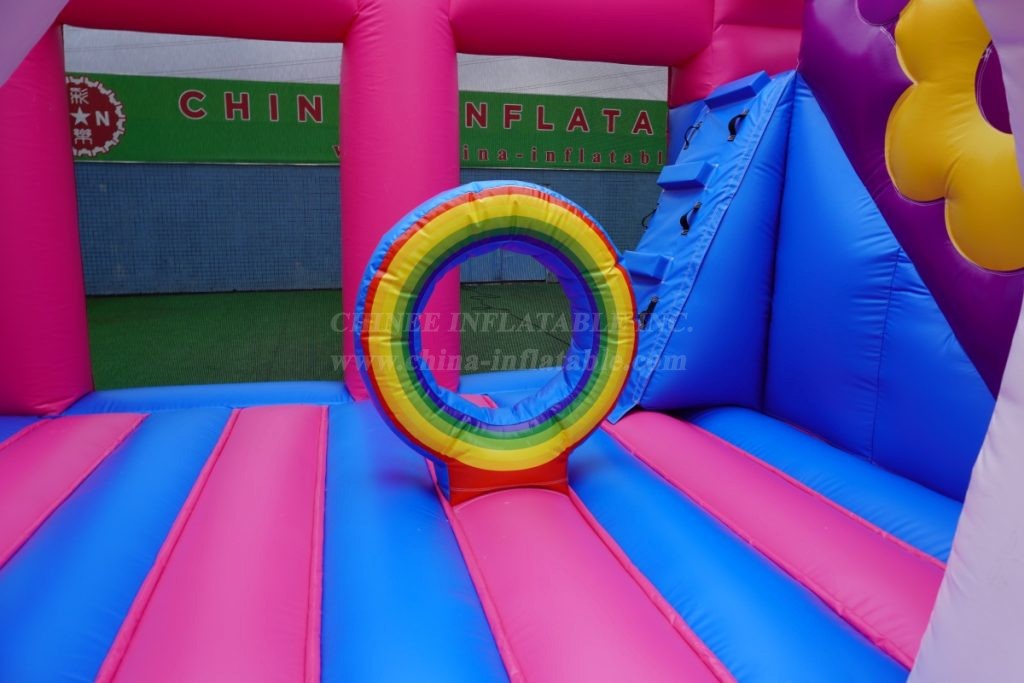 T2-4777 Unicorn Bouncy Castle With Slide